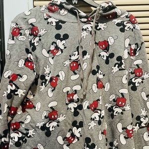 Disney Mickey Mouse Cropped Hooded Shirt